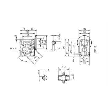 Przekładnia MPRV 063 1/40 90B5